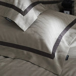 Bedding Set Satin Cotton Breathable Fine Piping 4-Piece Set