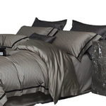 Bedding Set Satin Cotton Breathable Fine Piping 4-Piece Set