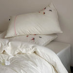 Bedding Set Satin Jacquard Embroidered Butterflies 4-Piece