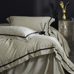 Bedding Set Satin Jacquard Floral 4-Piece