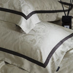 Bedding Set Satin Jacquard Floral 4-Piece
