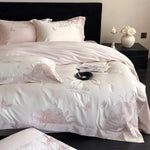 Bedding Set Satin Rose & Butterfly Embroidery
