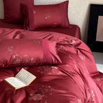 Bedding Set Satin Rose Jacquard Hotel Closure
