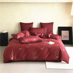 Bedding Set Satin Rose Jacquard Hotel Closure
