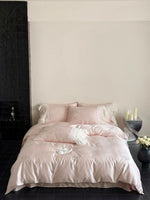 Bedding Set Satin Ruffled Embroidered 4-Piece Set