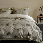 Bedding Set Satin Temperature-Regulating Floral Watercolor