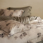 Bedding Set Satin Temperature-Regulating Floral Watercolor