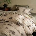 Bedding Set Satin Temperature-Regulating Floral Watercolor