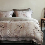 Bedding Set Satin Temperature-Regulating Floral Watercolor