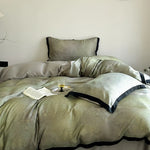 Bedding Set Silky Satin Breathable Bamboo Print