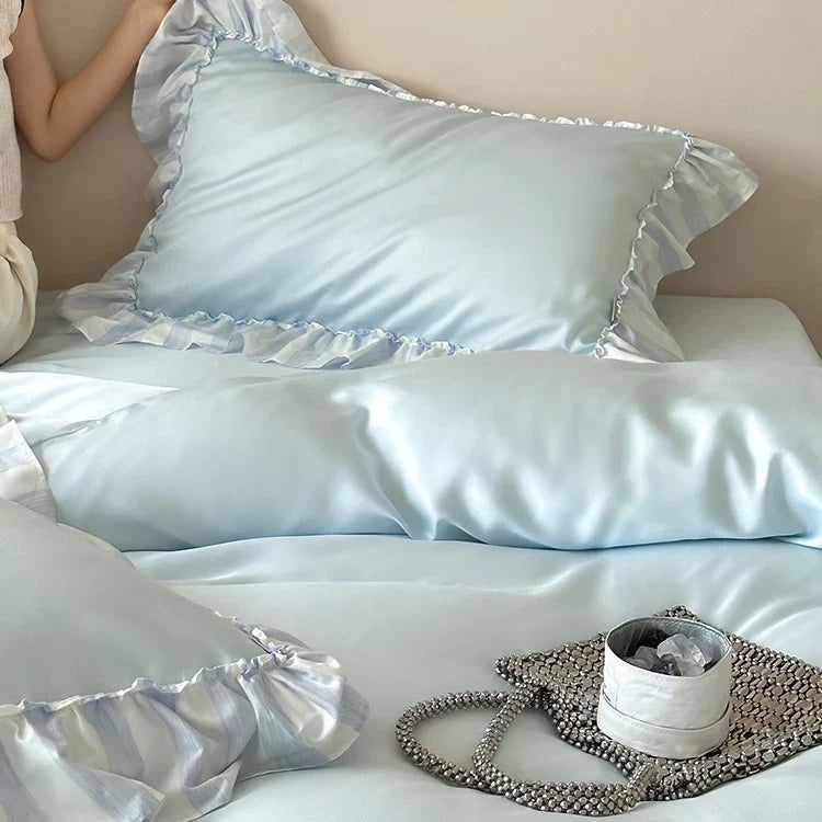 Bedding Set Silky Satin Temperature-Regulating