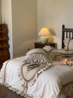 Bedding Set Soft Breathable Cotton Decorative Ruffles