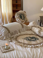 Bedding Set Soft Breathable Cotton Decorative Ruffles