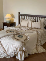Bedding Set Soft Breathable Cotton Decorative Ruffles