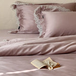 Bedding Set Temperature-Regulating Cotton Satin Lace Border Machine Washable