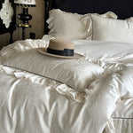 Bedding Set Tencel Cotton Jacquard Ruffle Trim