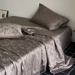 Bedding Set Tencel Satin Floral Jacquard
