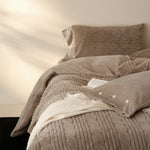Bedding Set Textured Chenille & Reversible Fleece Machine Washable