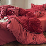 Bedding Set Velvety Microfiber Quilted 4-Piece