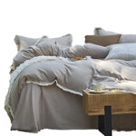 Bedding Set Washed Cotton-Linen Wrinkle-Resistant 4-Piece