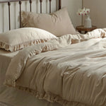 Bedding Set Washed Linen Breathable All-Season 4-Piece