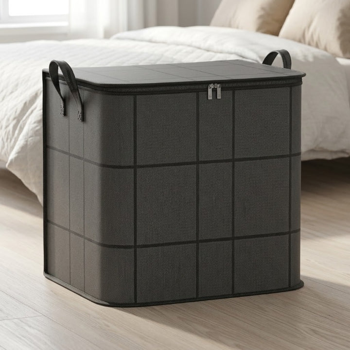 Bedding Storage Bag Double Zipper Dust Protection Foldable Design
