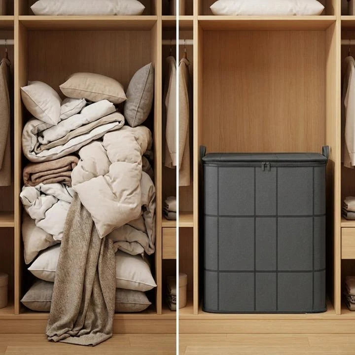 Bedding Storage Bag Double Zipper Dust Protection Foldable Design
