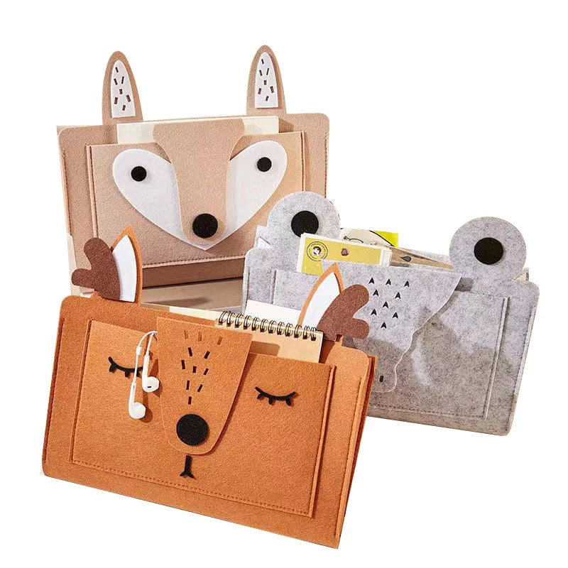 Bedside Organizer Felt Hanging Multi-Pocket Storage For Tablets & Books