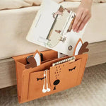 Bedside Organizer Felt Hanging Multi-Pocket Storage For Tablets & Books