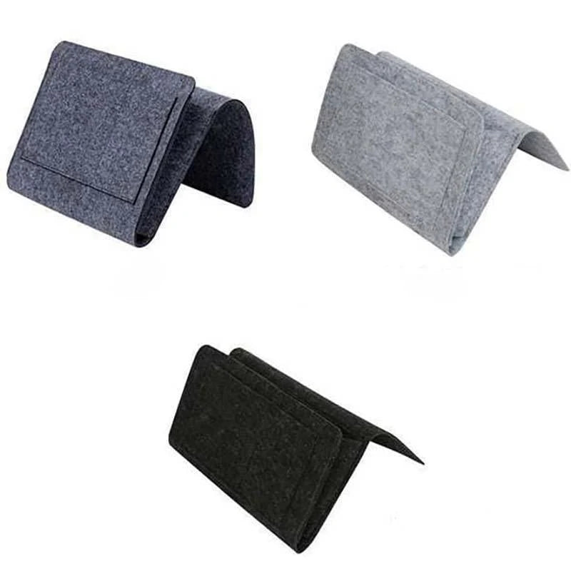 Bedside Organizer Felt Hanging Multi-Pocket Storage For Tablets & Books