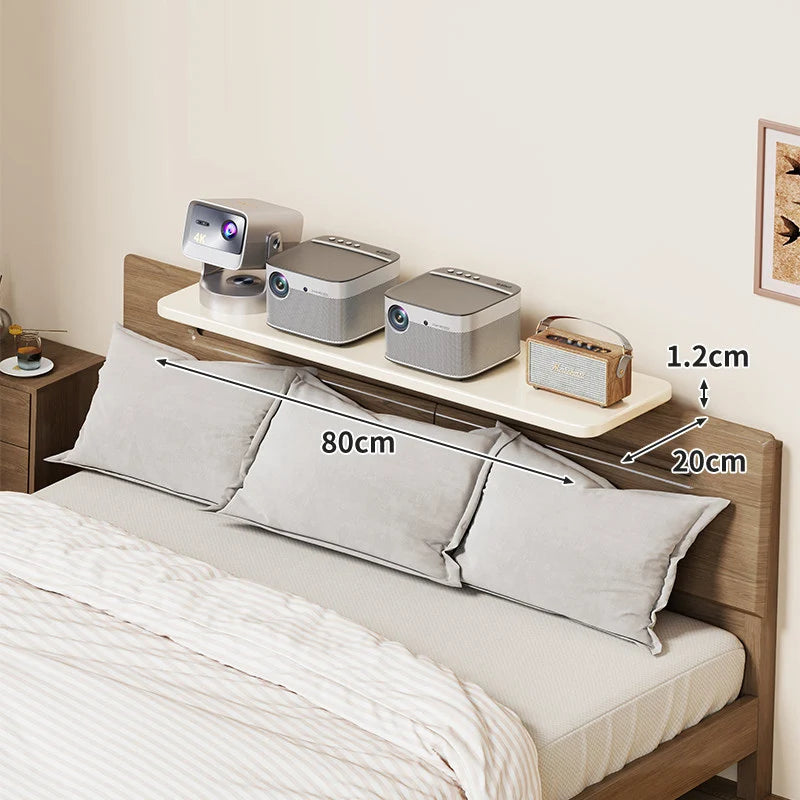 Bedside Shelf Adjustable Headboard Clamp Non-Slip Cable Channel