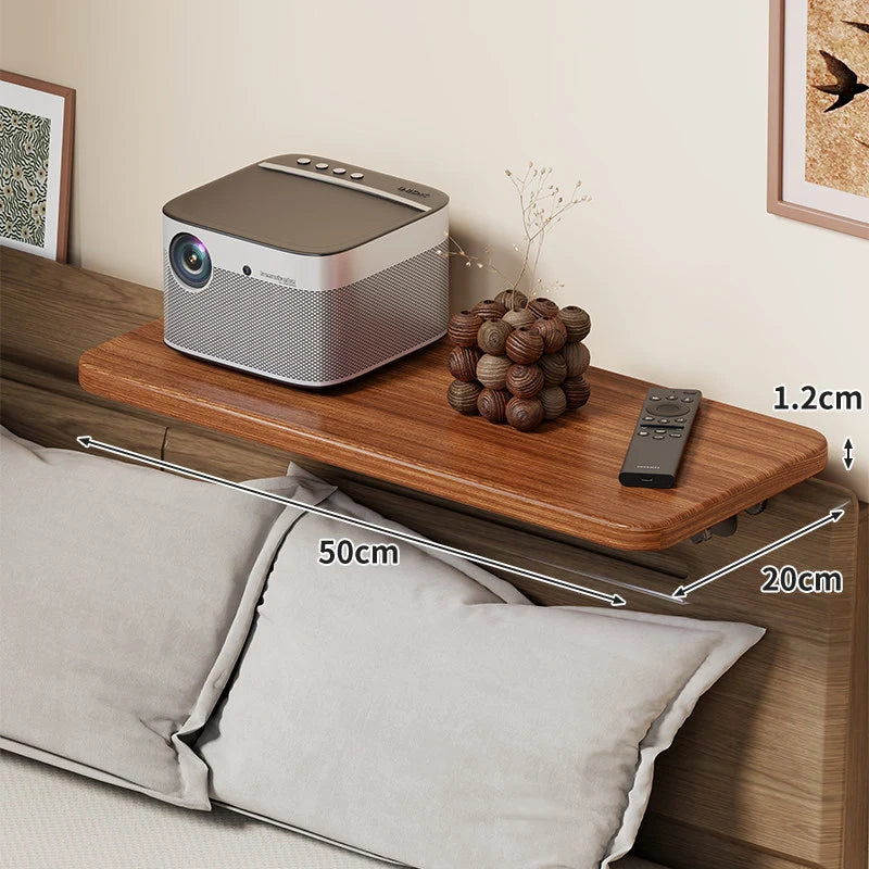 Bedside Shelf Adjustable Headboard Clamp Non-Slip Cable Channel