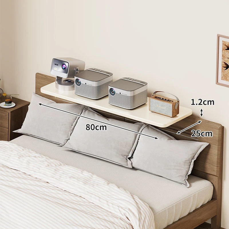 Bedside Shelf Adjustable Headboard Clamp Non-Slip Cable Channel