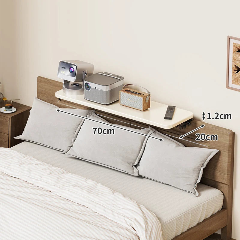 Bedside Shelf Adjustable Headboard Clamp Non-Slip Cable Channel