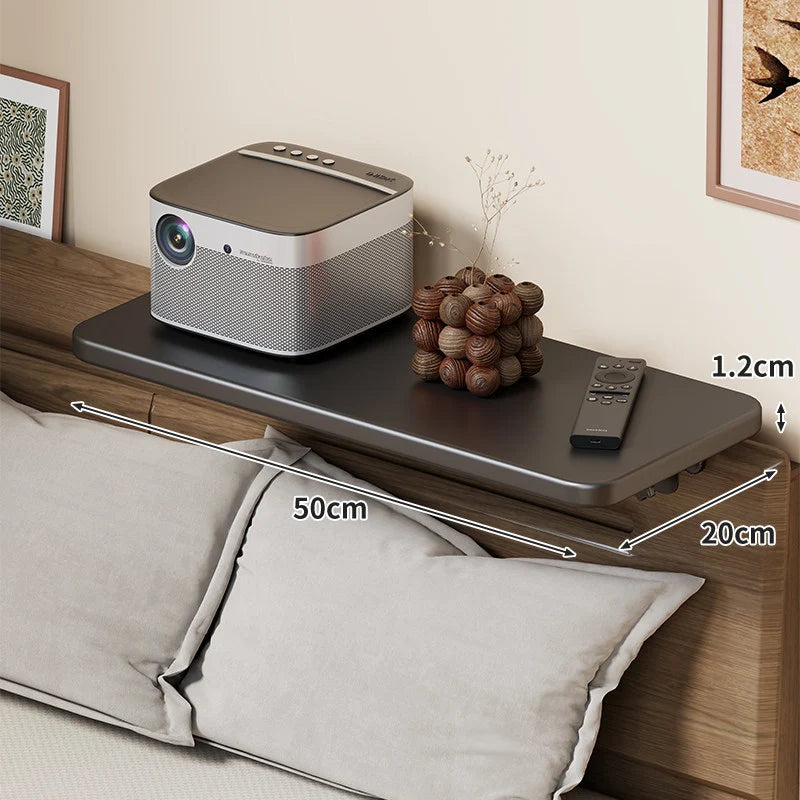 Bedside Shelf Adjustable Headboard Clamp Non-Slip Cable Channel