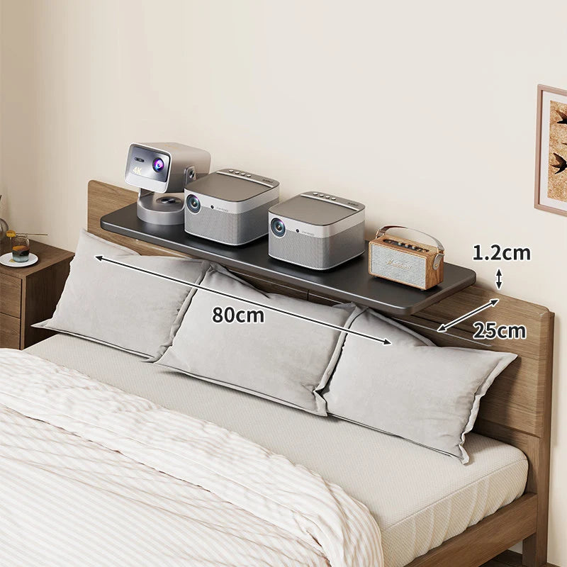 Bedside Shelf Adjustable Headboard Clamp Non-Slip Cable Channel