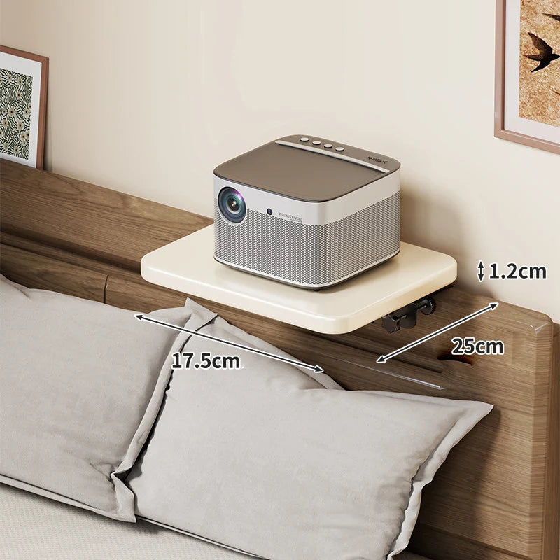 Bedside Shelf Adjustable Headboard Clamp Non-Slip Cable Channel