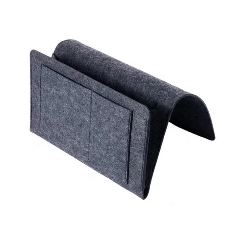 Bedside Storage Caddy Polyester Multi-Compartment Space-Saving