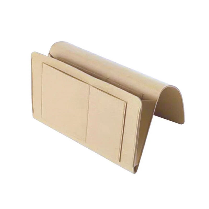 Bedside Storage Caddy Polyester Multi-Compartment Space-Saving