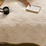 Bedspread Set Cotton-Linen Quilted Crocheted Edge
