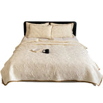 Bedspread Set Cotton-Linen Quilted Crocheted Edge