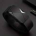 Belt Automatic Ratchet Buckle Full-Grain Cowhide Leather