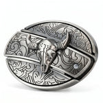 Belt Buckle Western Design Hidden EDC Tool Zinc Alloy