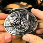 Belt Buckle Western Design Hidden EDC Tool Zinc Alloy