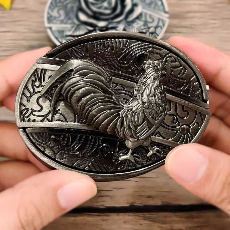 Belt Buckle Western Design Hidden EDC Tool Zinc Alloy