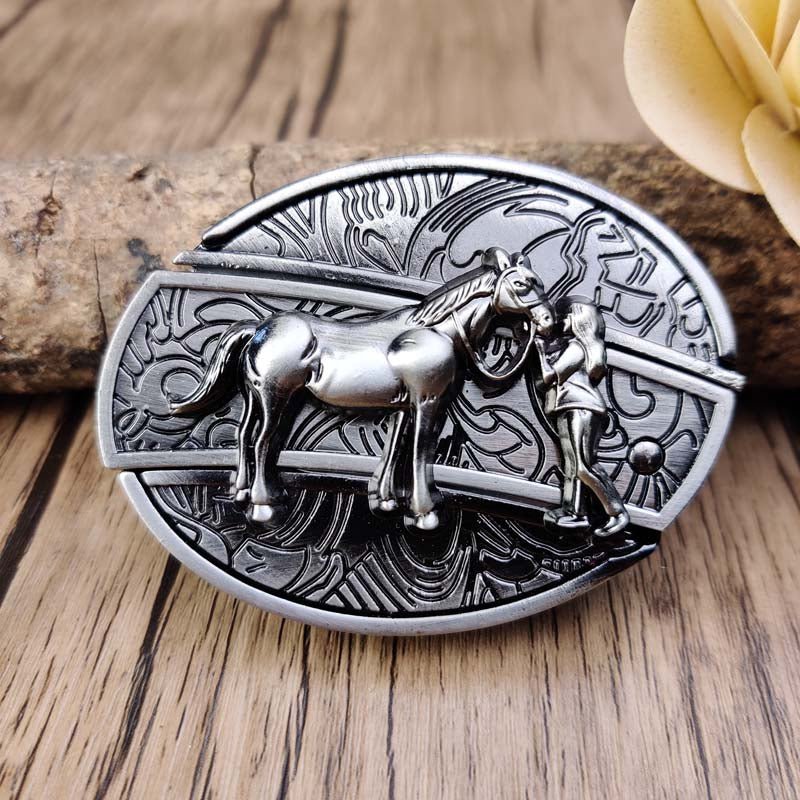 Belt Buckle Western Design Hidden EDC Tool Zinc Alloy