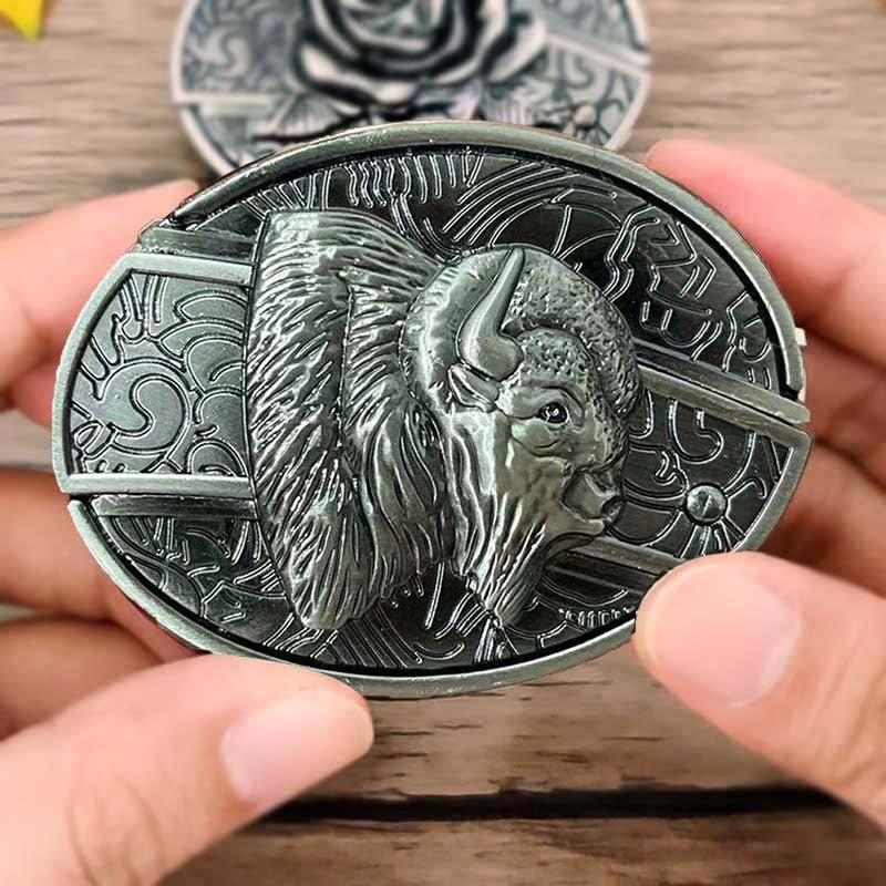 Belt Buckle Western Design Hidden EDC Tool Zinc Alloy
