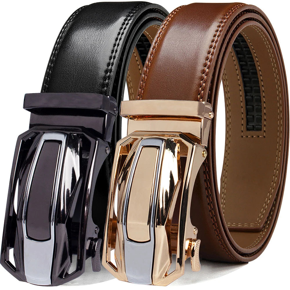 Belt Genuine Leather Auto-Lock Buckle Oqartussat