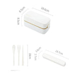Bento Lunch Box Two-Layer Airtight Microwave-Safe