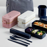 Bento Lunch Box Two-Layer Airtight Microwave-Safe